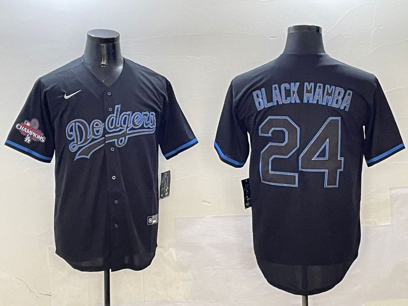 Men Los Angeles Dodgers 24 Black Mamba Black Classic Edition 2025 Nike MLB Jersey style 15
